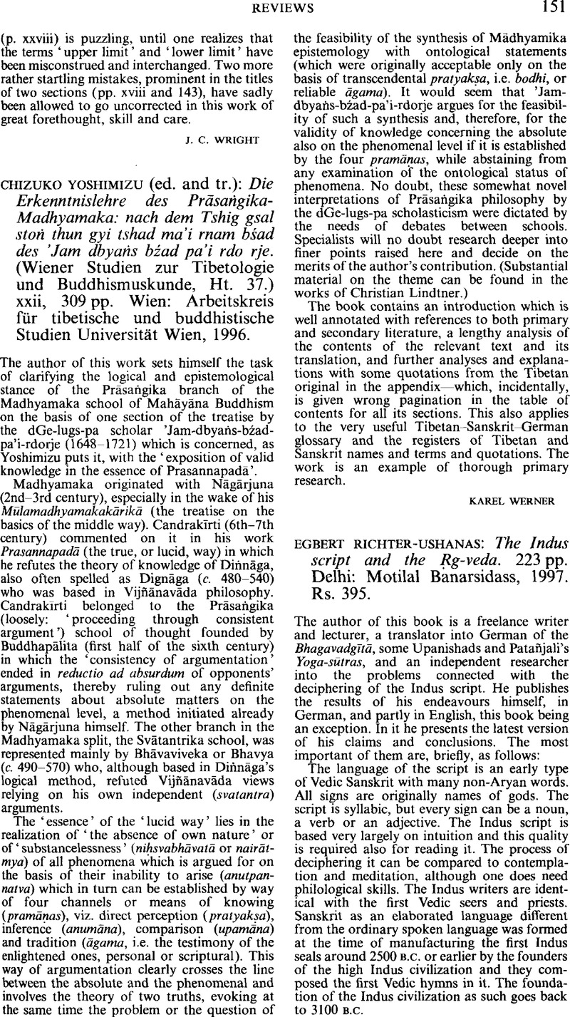 South Asia - Egbert Richter-Ushanas: The Indus script and the Ṛg-veda ...