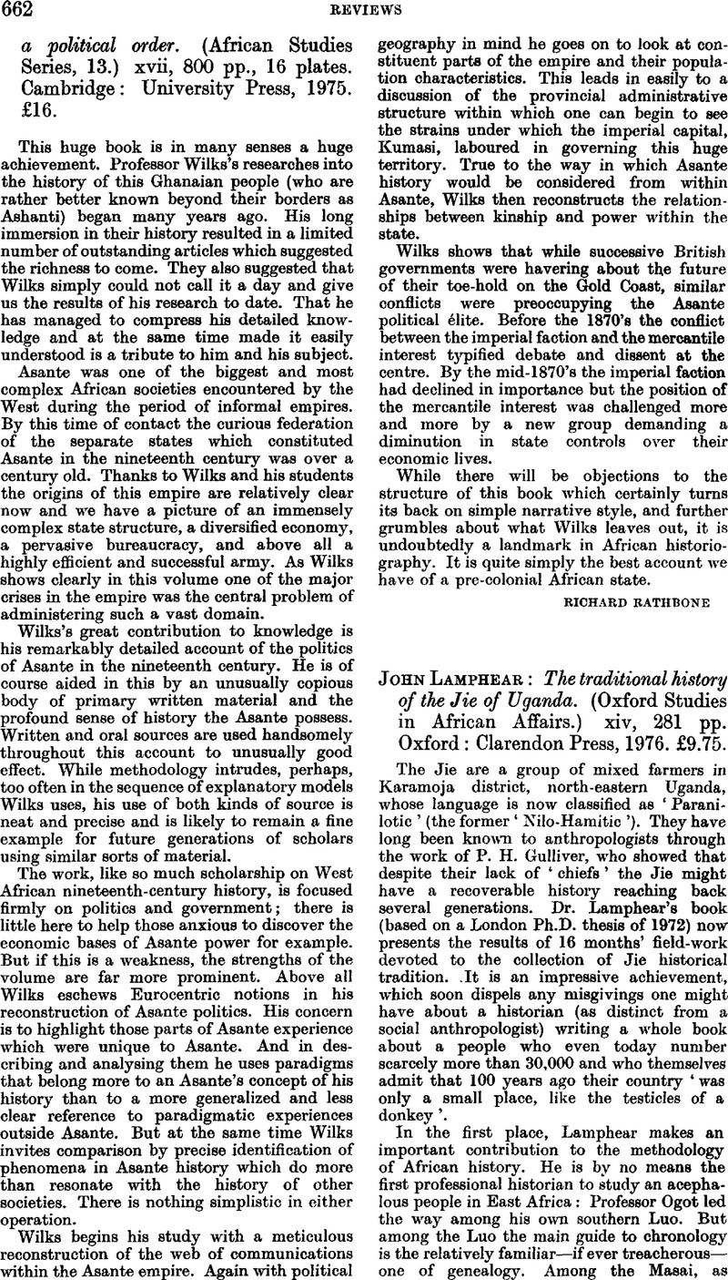 John Lamphear: The Traditional History Of The Jie Of Uganda. (oxford 