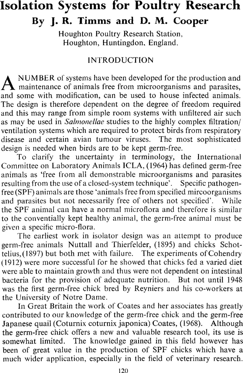 isolation-systems-for-poultry-research-world-s-poultry-science