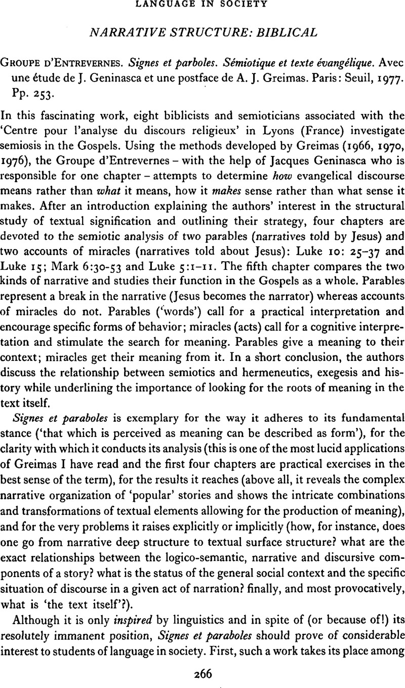 Narrative Structure: Biblical - Groupe d'Entrevernes. Signes et ...