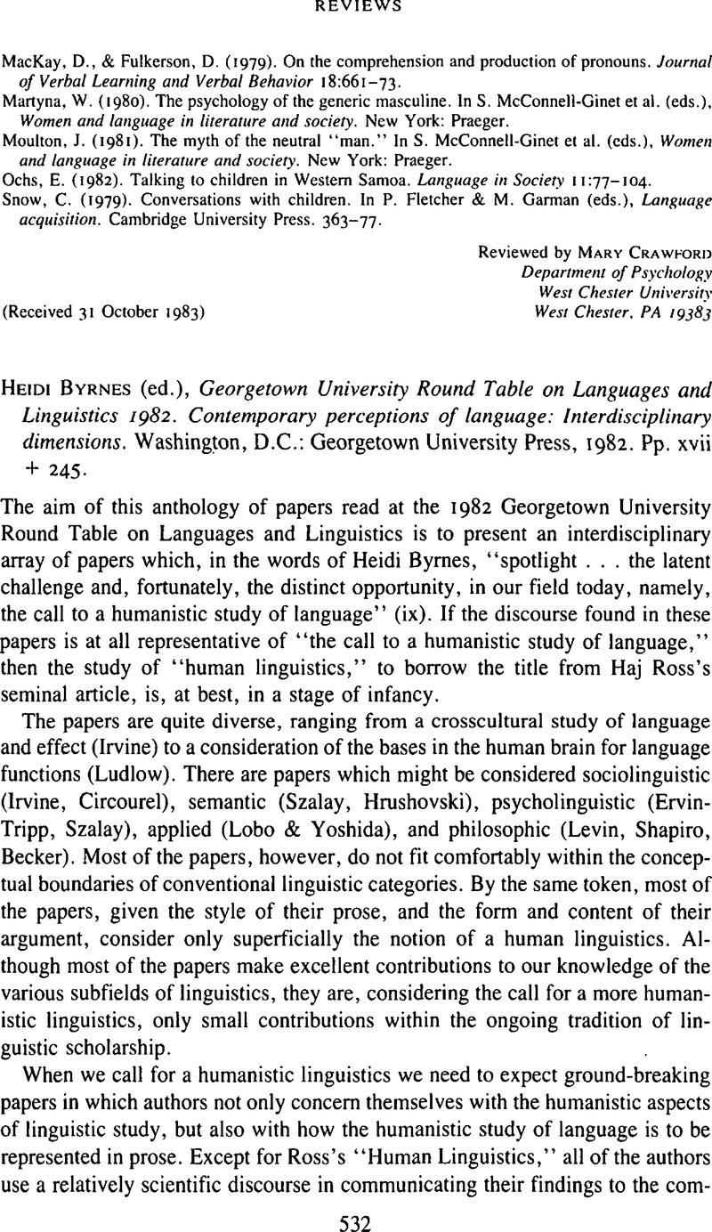 georgetown university round table on languages and linguistics