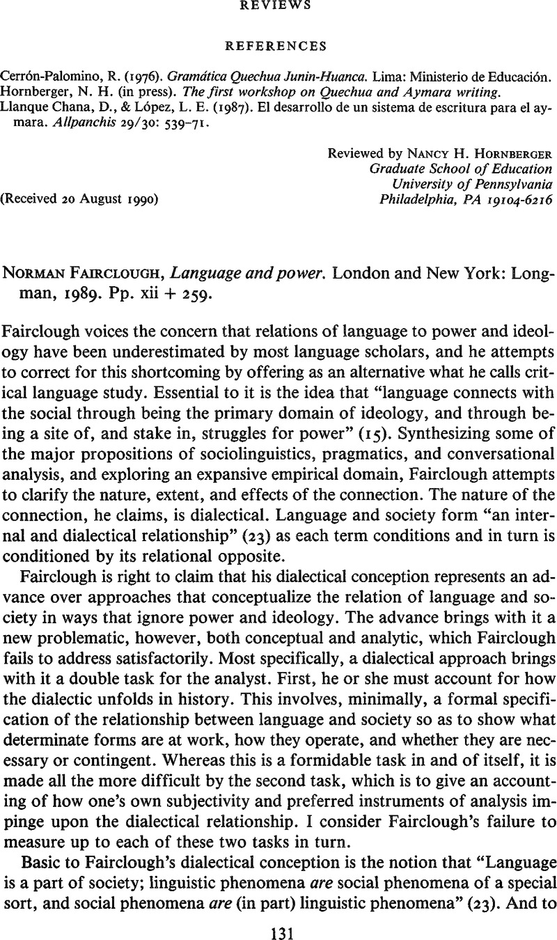 essay on language and power