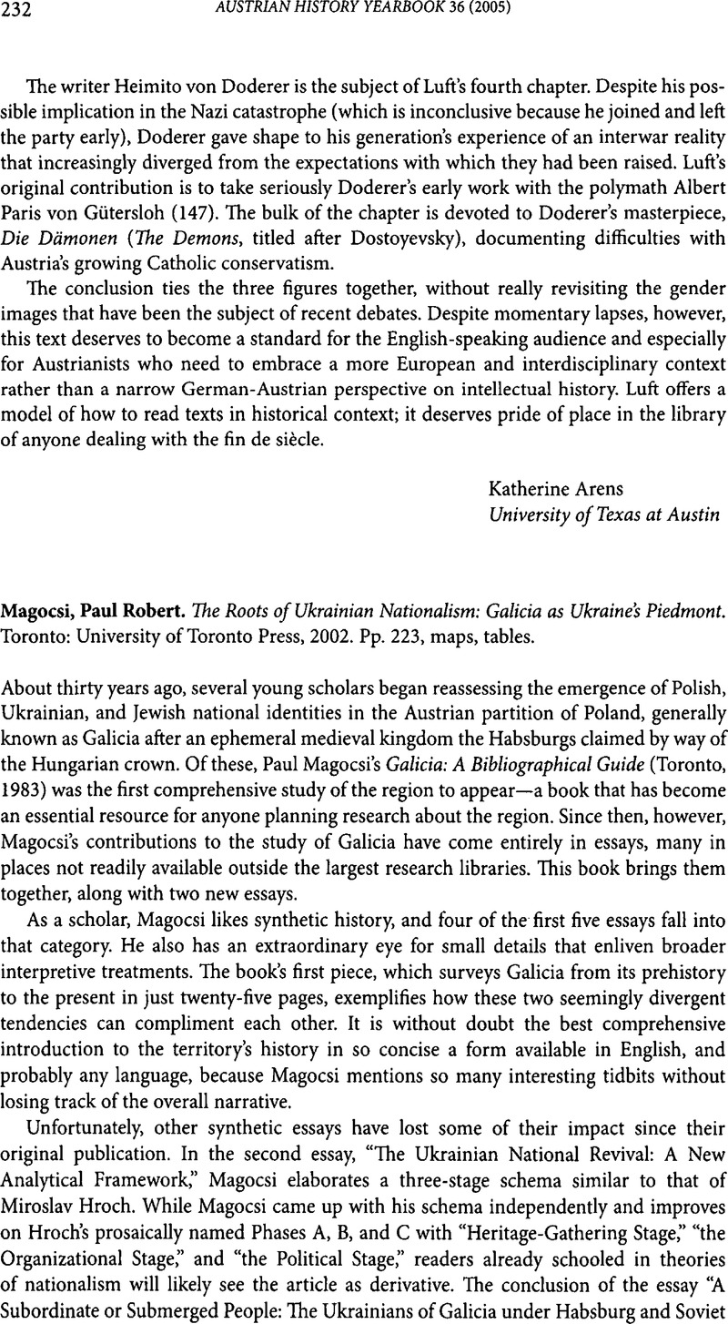 Paul Robert Magocsi. The Roots of Ukrainian Nationalism: Galicia as ...