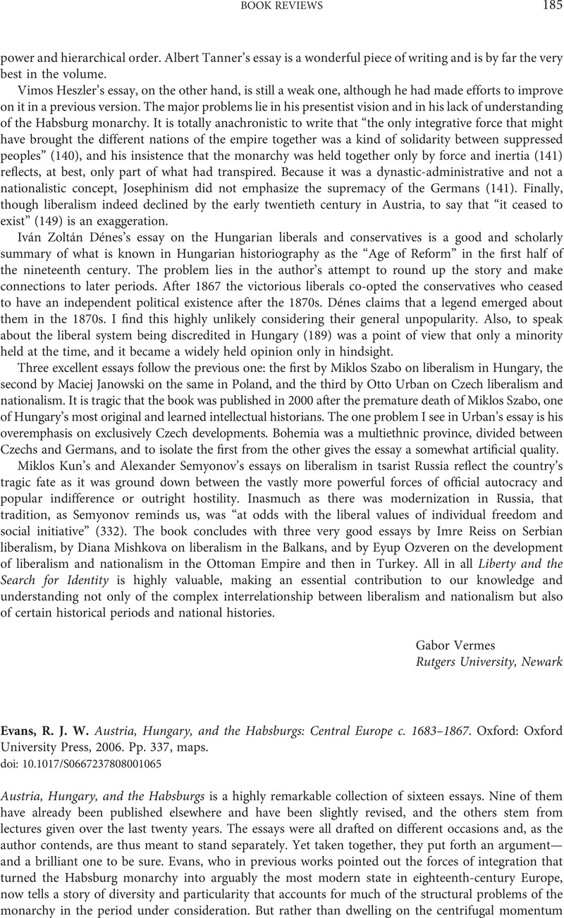 Austria, Hungary, and the Habsburgs: Central Europe c.1683-1867