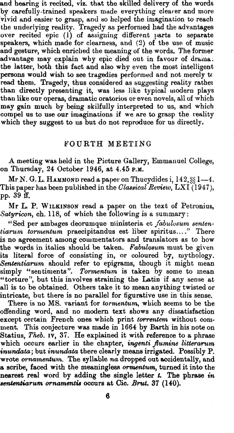 Fourth Meeting The Cambridge Classical Journal Cambridge Core 0755