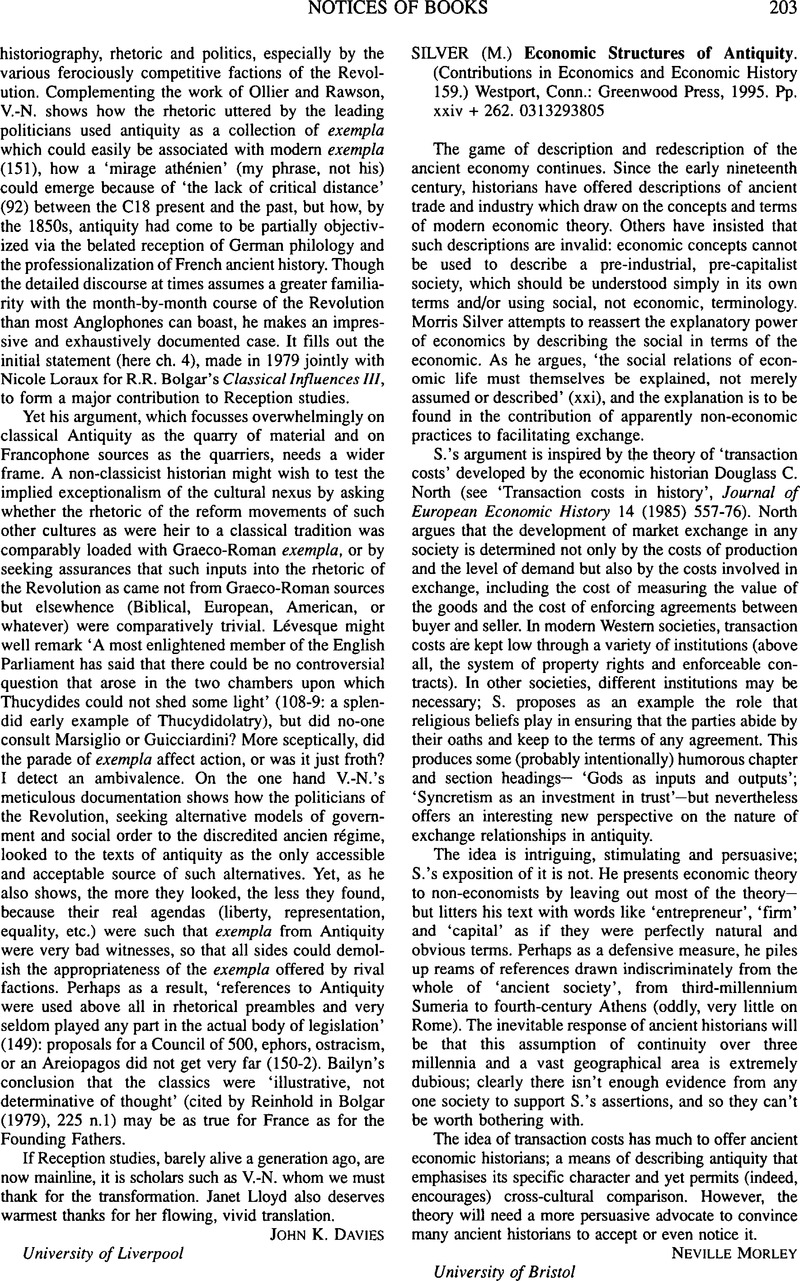 Economic Structures of Antiquity (Contributions in Economics & Economic History)