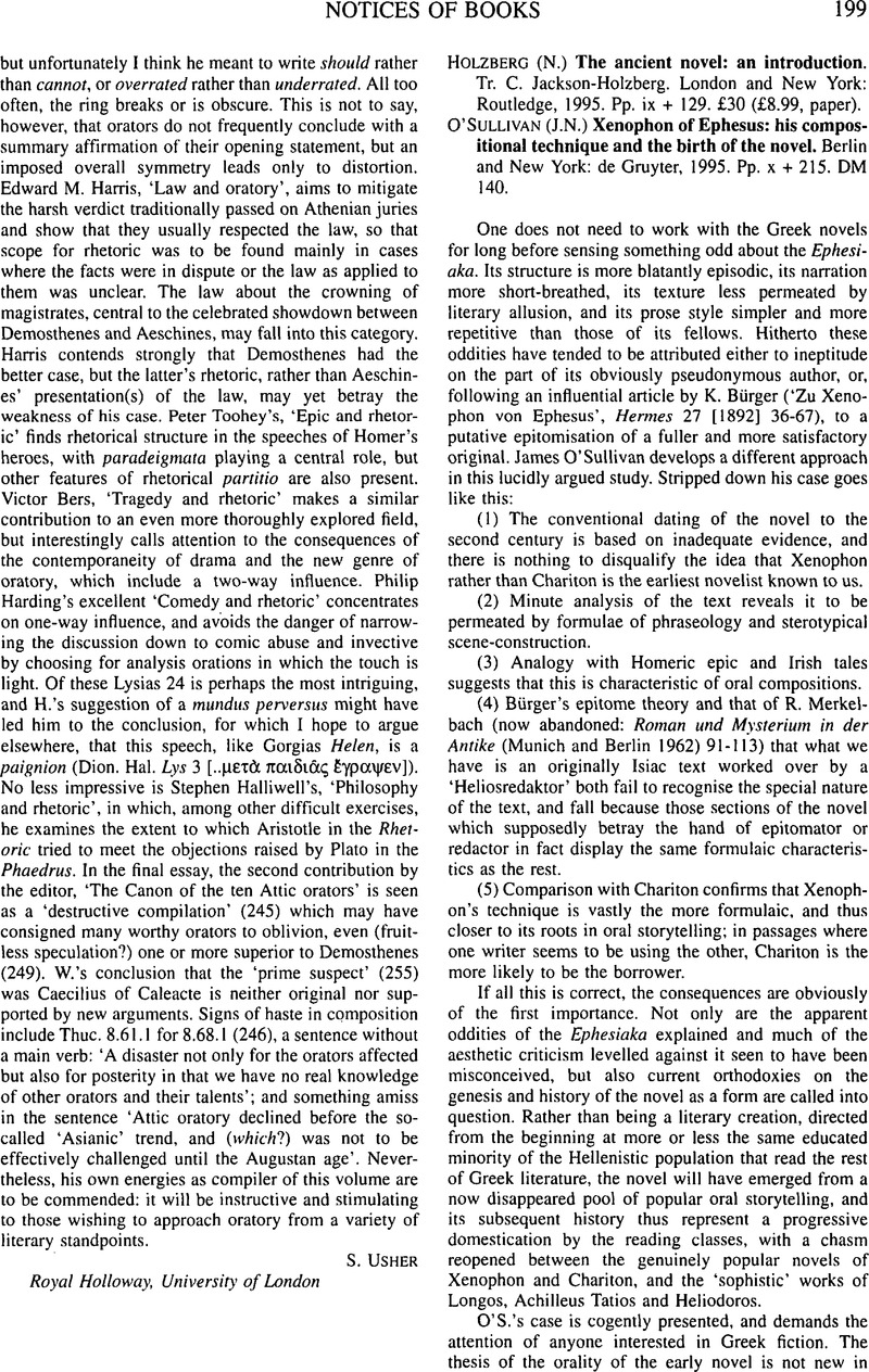 The Ancient Novel: An Introduction