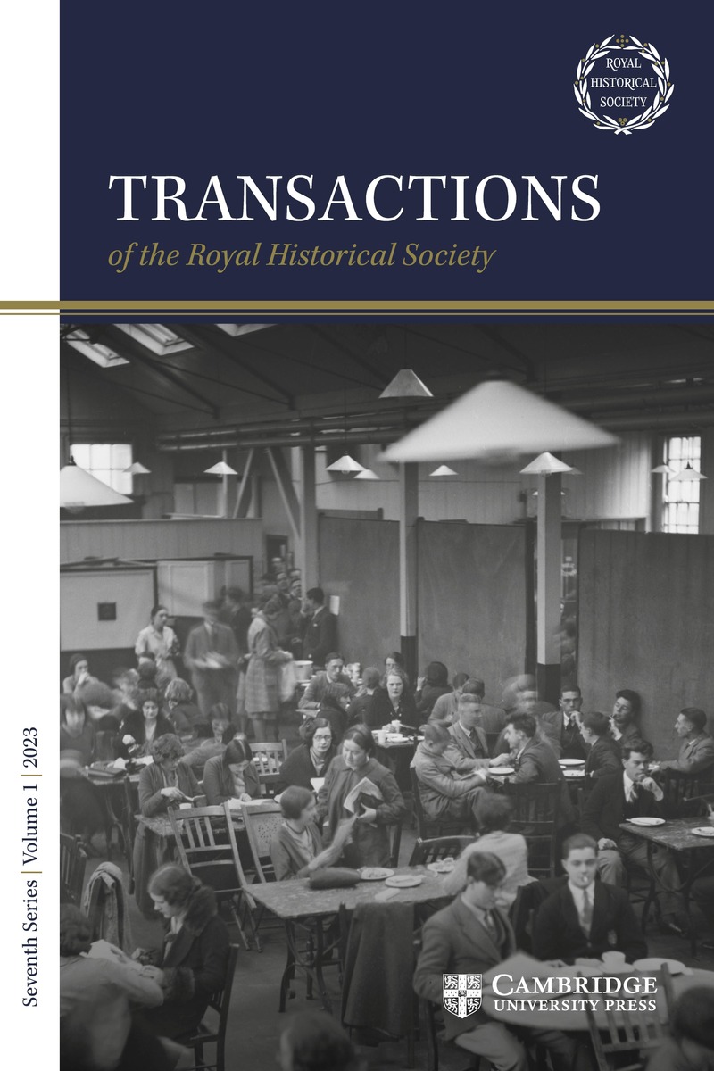 RHT volume 1 Cover and Front matter | Transactions of the Royal