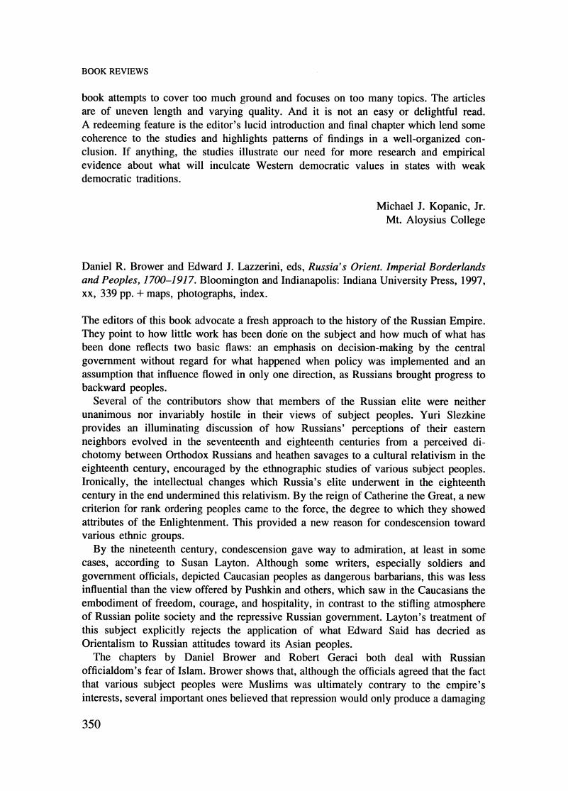 Daniel R Brower And Edward J Lazzerini Eds Russia s Orient 