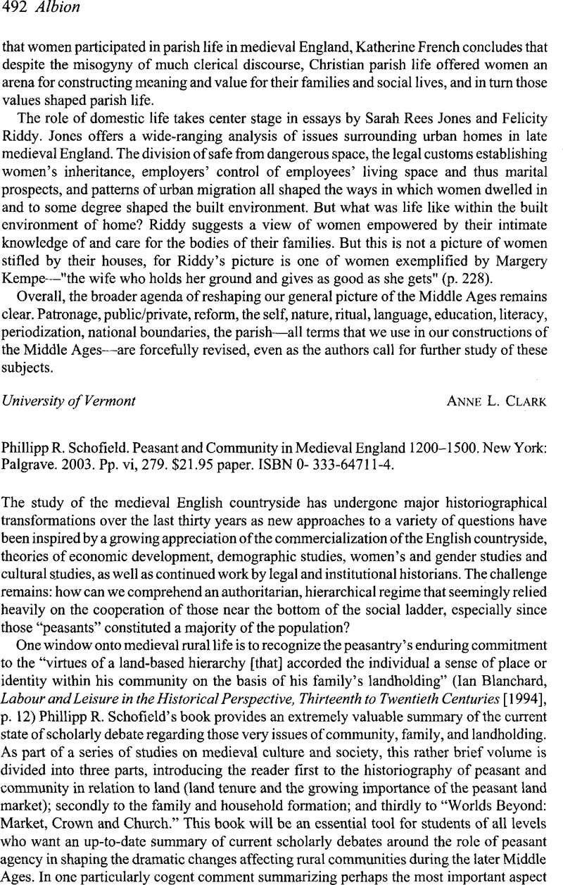 Everyday life in the Middle Ages