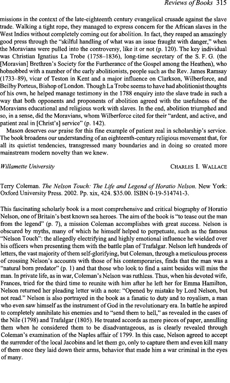 The Nelson Touch: The Life and Legend of Horatio Nelson