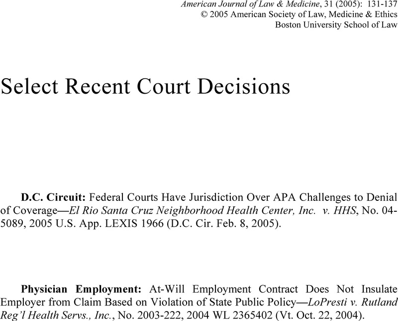 D.C. Circuit Federal Courts Have Jurisdiction Over APA Challenges