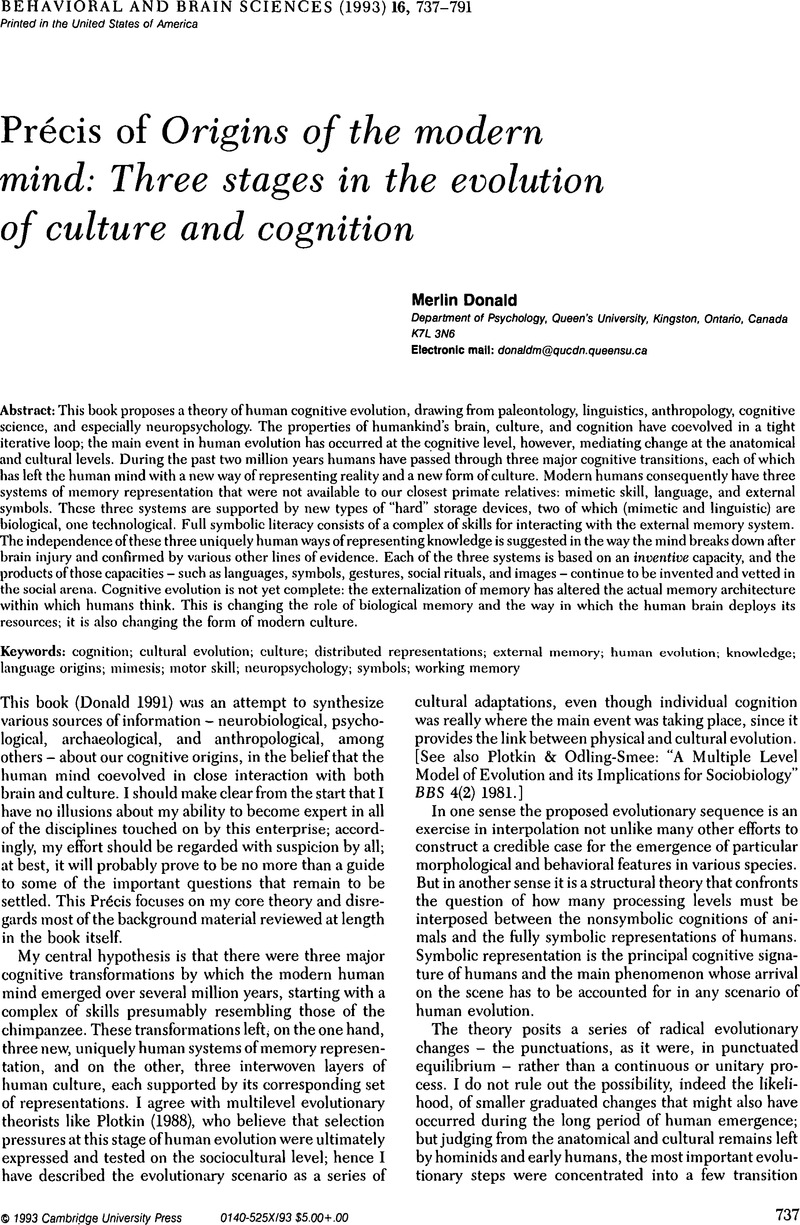 The Origin and Evolution of Cultures (Evolution and Cognition Series)