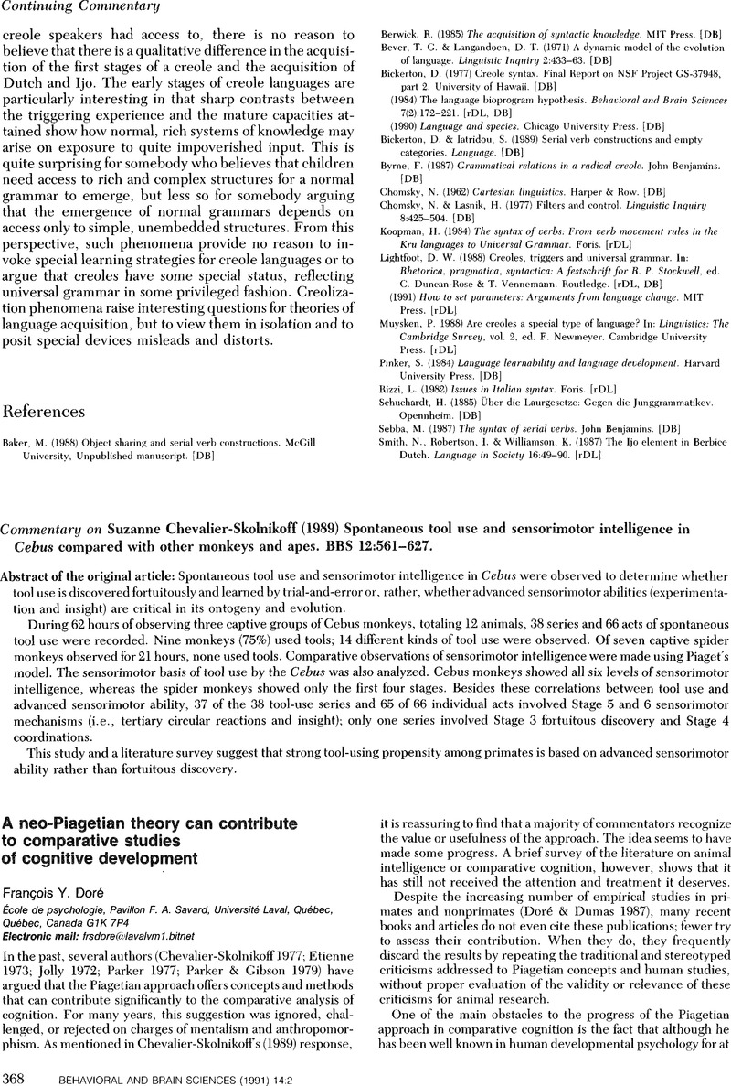 A neo Piagetian theory can contribute to comparative studies of cognitive development Behavioral and Brain Sciences Cambridge Core