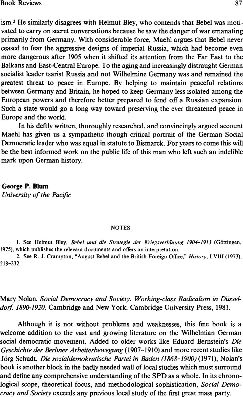 Social democracy and society - Working-class radicalism in Dusseldorf, 1890-1920