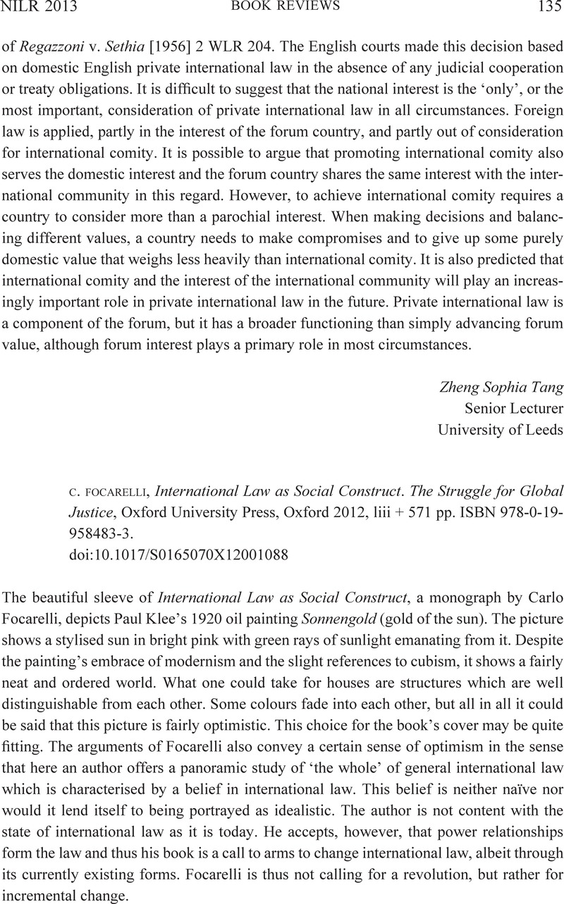 International Law as Social Construct: The Struggle for Global Justice