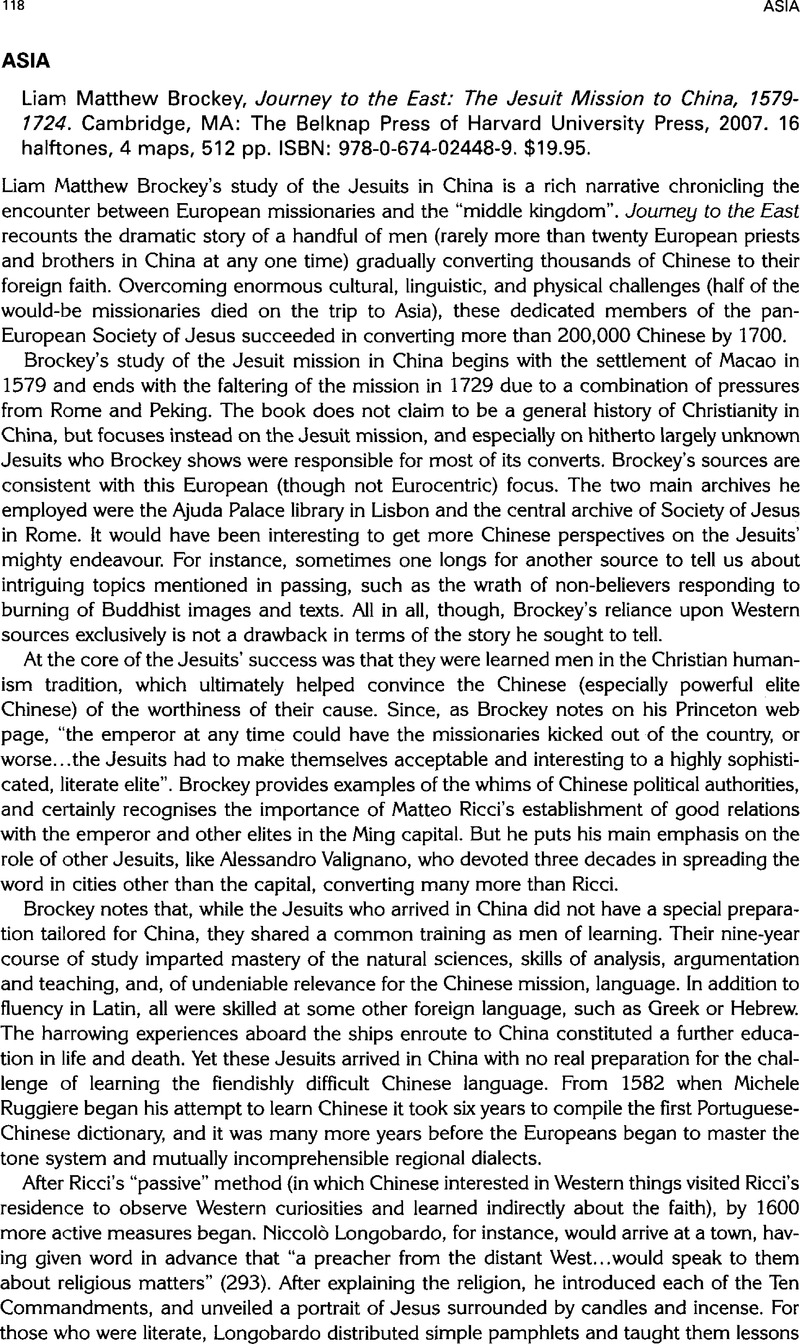 Liam Matthew Brockey, Journey to the East: The Jesuit Mission to China ...