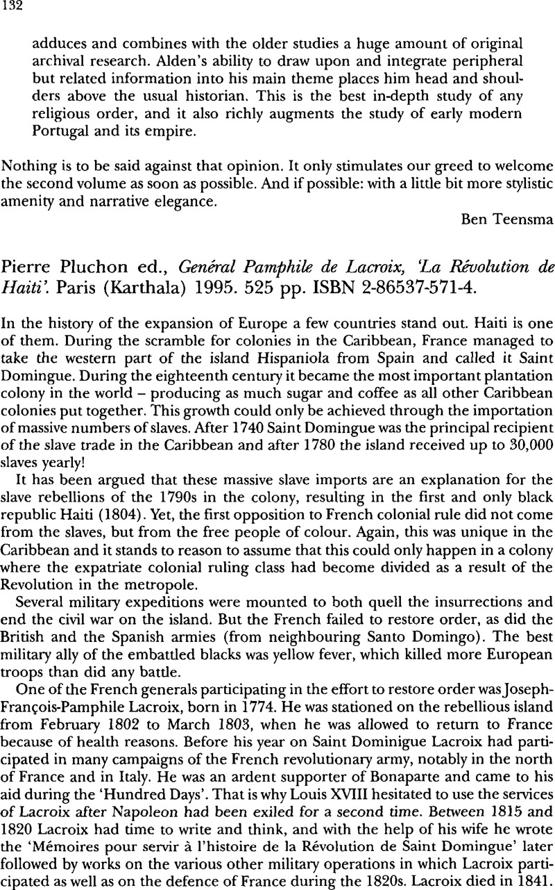 Pierre Pluchon ed., Genéral Pamphile de Lacroix, ‘La Révolution de ...