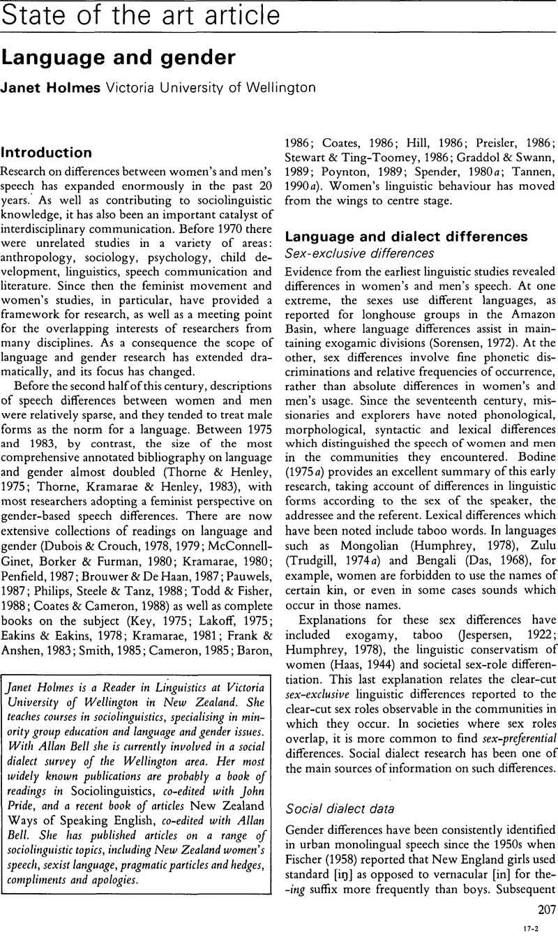 Language And Gender Language Teaching Cambridge Core