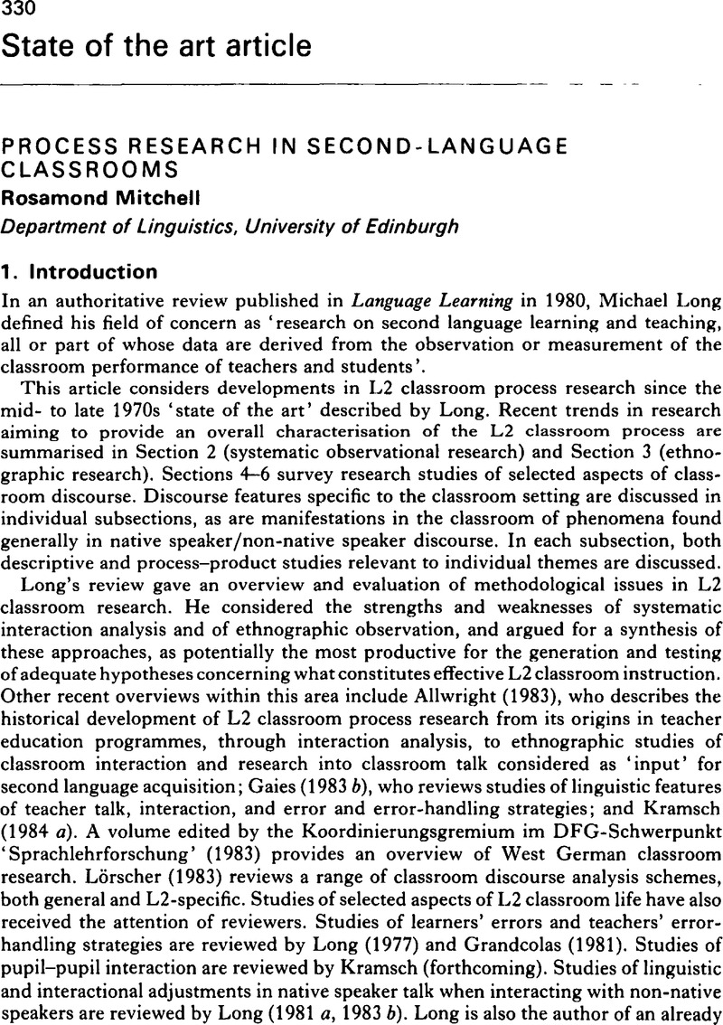 research paper about second language learning