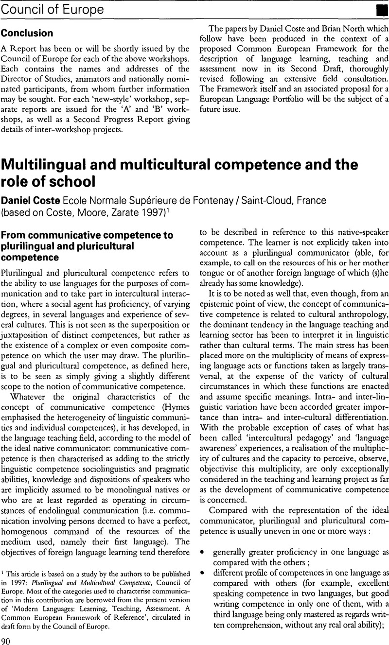 Multilingual and multicultural competence and the role of school ...