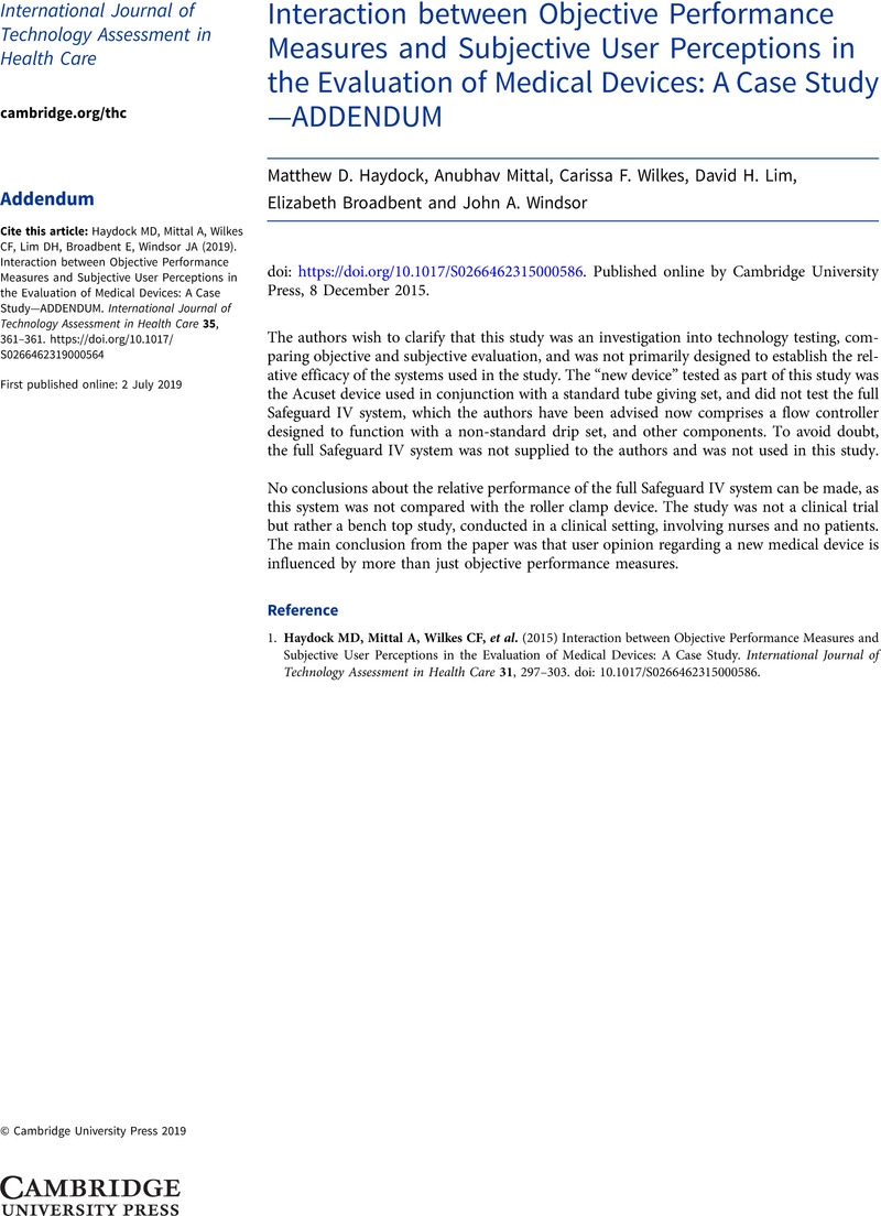 Interaction between Objective Performance Measures and Subjective User ...