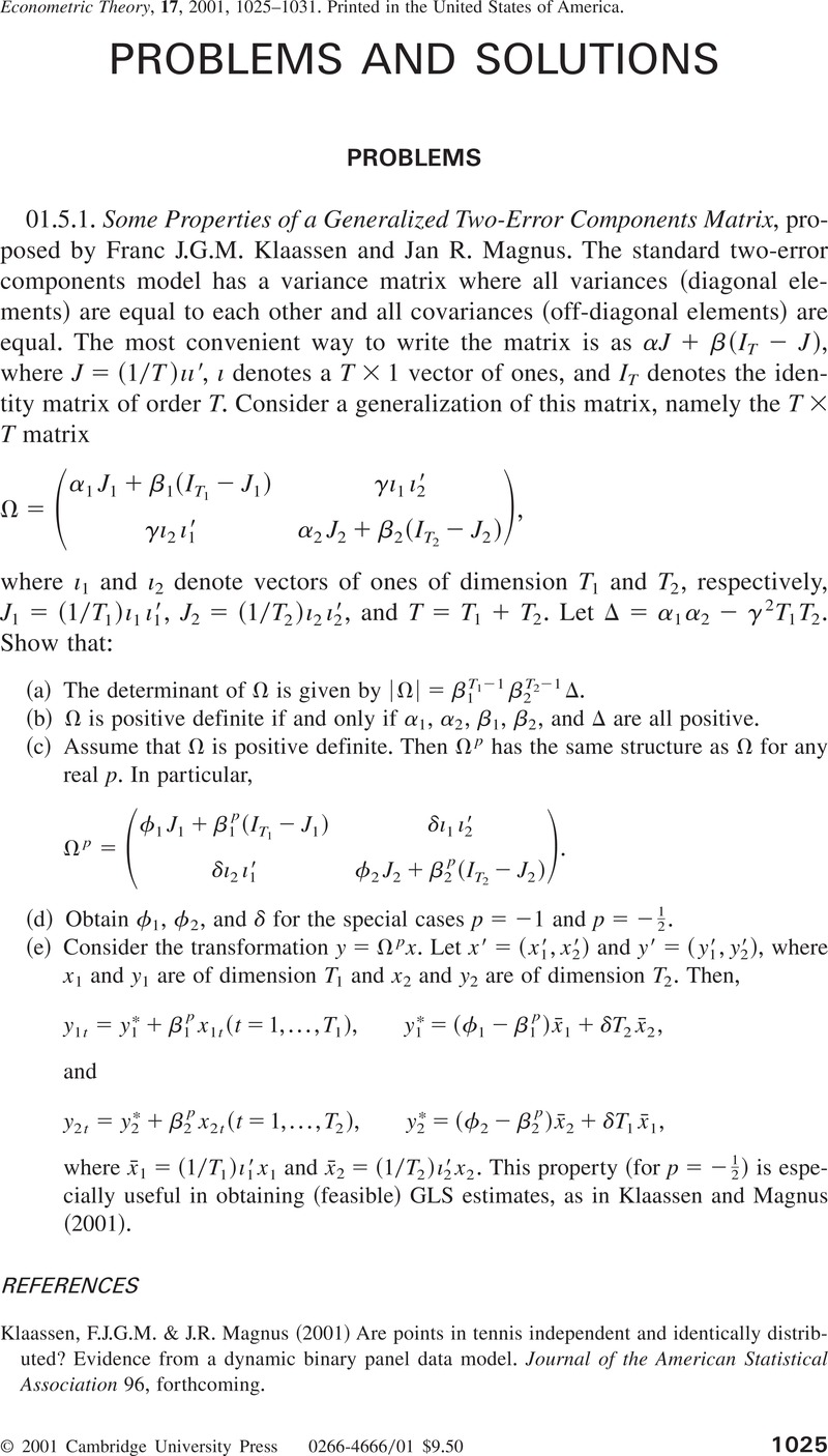 Types Of Econometric Models Pdf