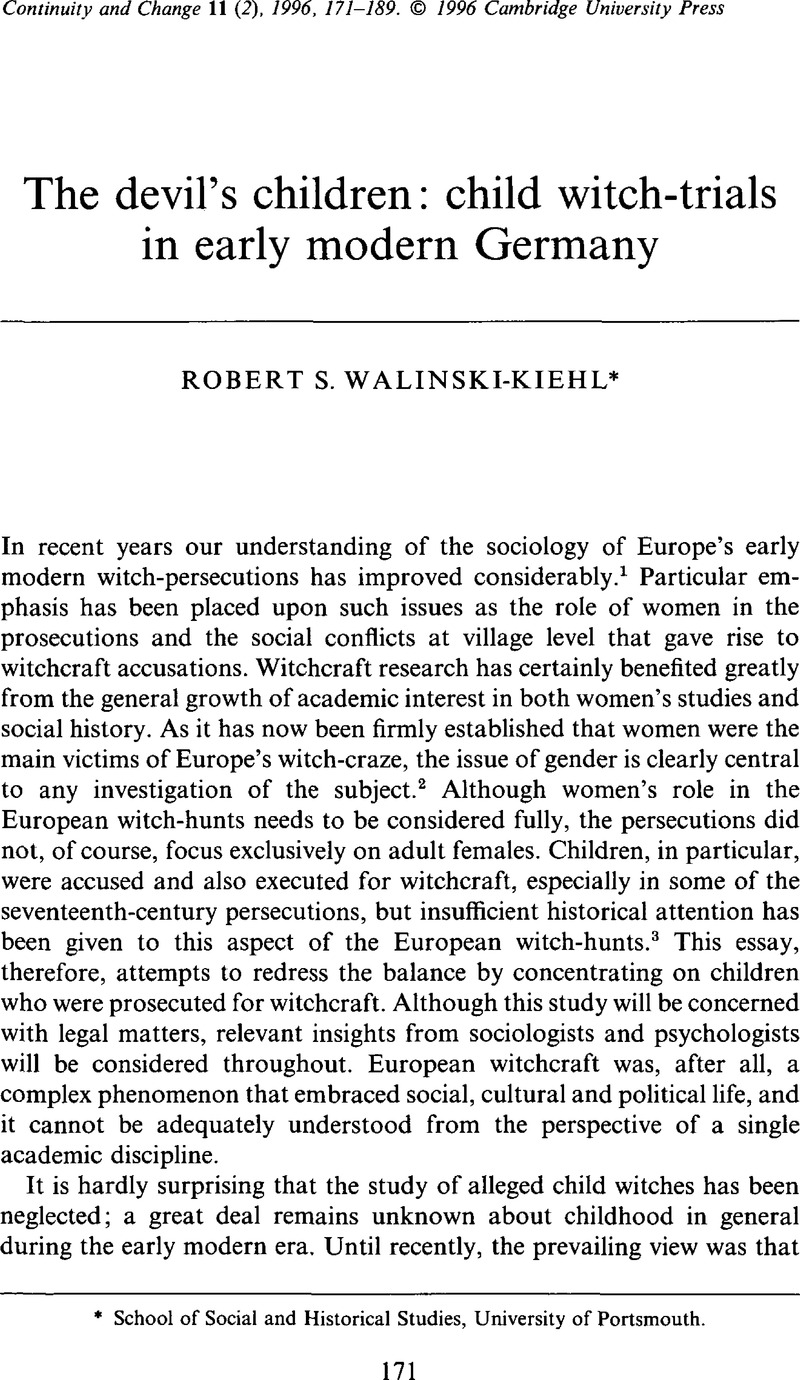 witch hunts in europe 16th and 17th century