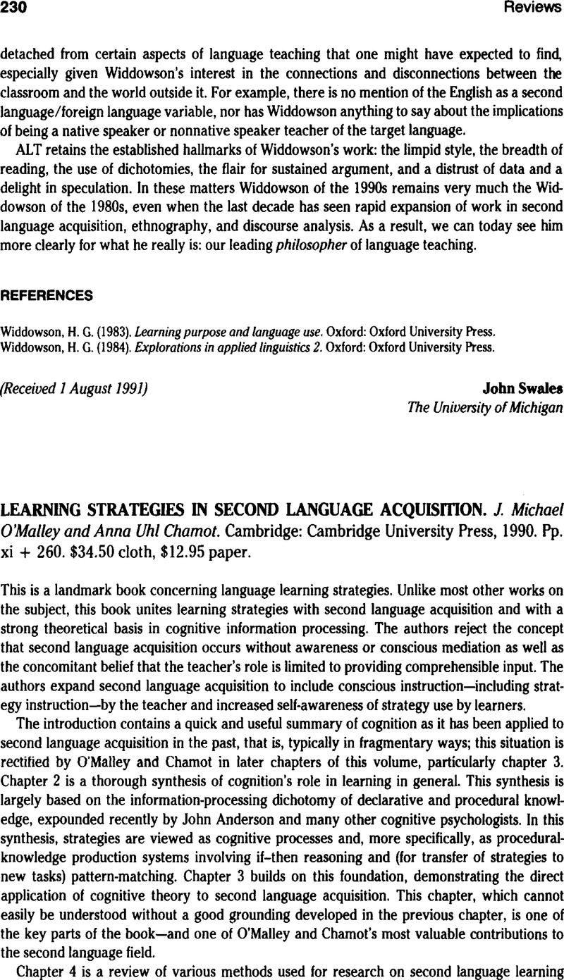 research paper on second language acquisition