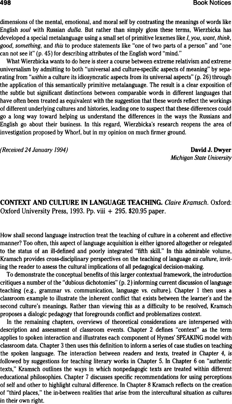 Context And Culture In Language Teaching Claire Kramsch Oxford Context And Culture In Language Teaching Claire Kramsch Oxford