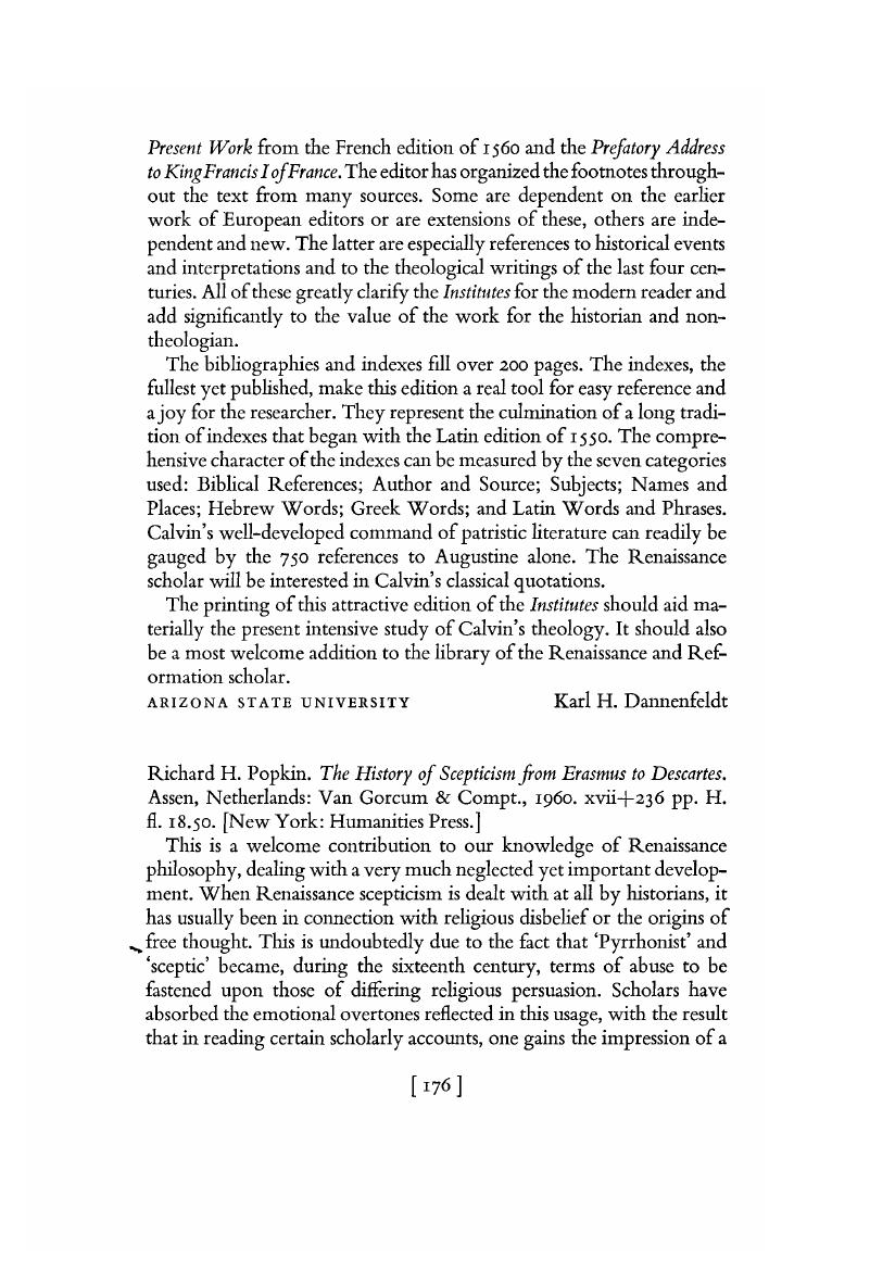 Richard H Popkin The History Of Scepticism From Erasmus To Descartes Assen Netherlands Van 