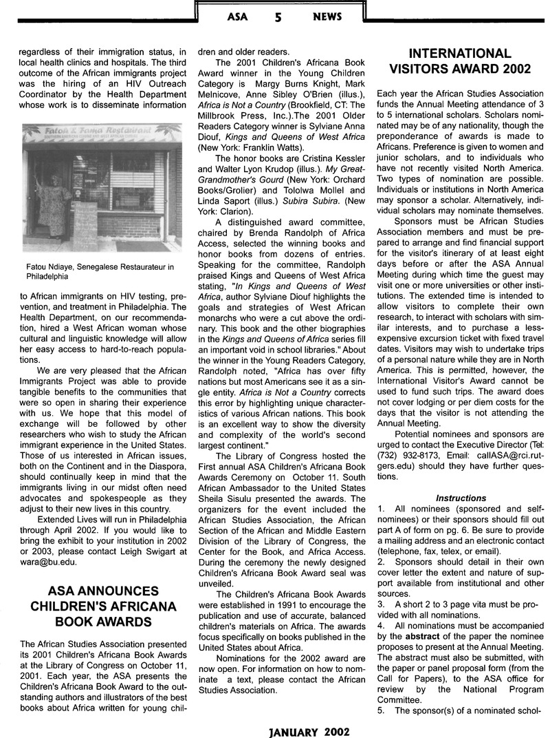 ASA Announces Children’s Africana Book Awards ASA News Cambridge Core