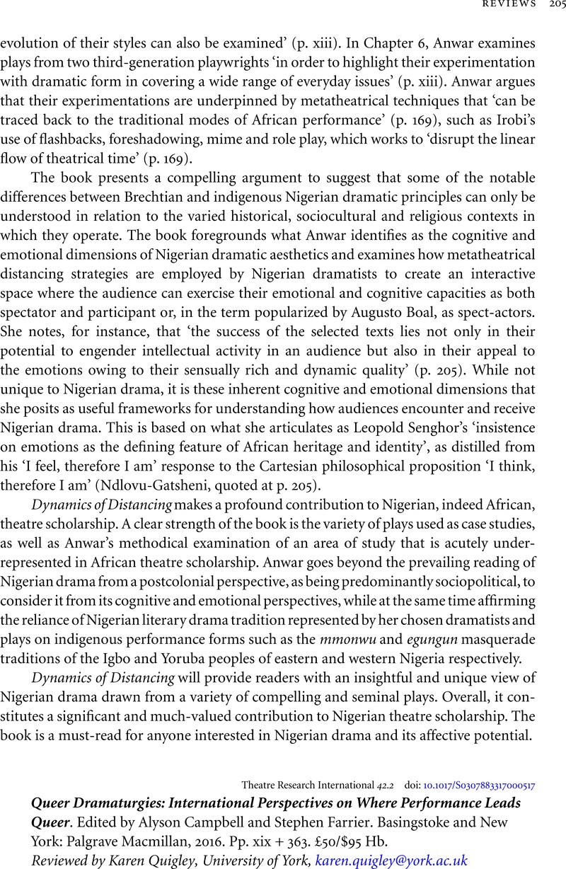Queer Dramaturgies: International Perspectives on Where Performance Leads Queer