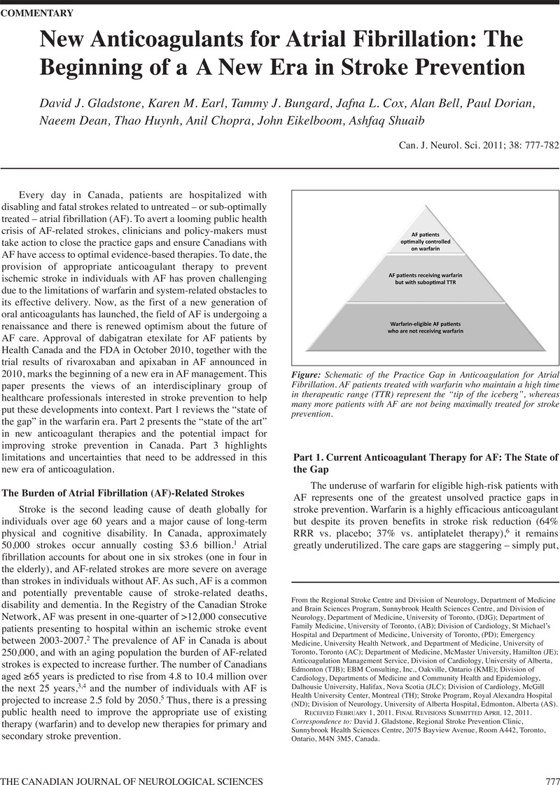 New Anticoagulants for Atrial Fibrillation: The Beginning of a A