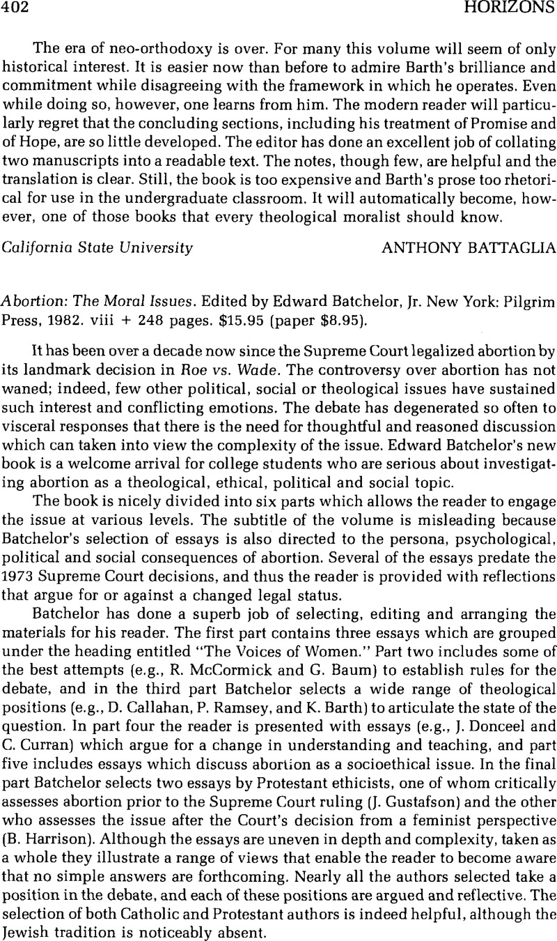 moral issues on abortion essays