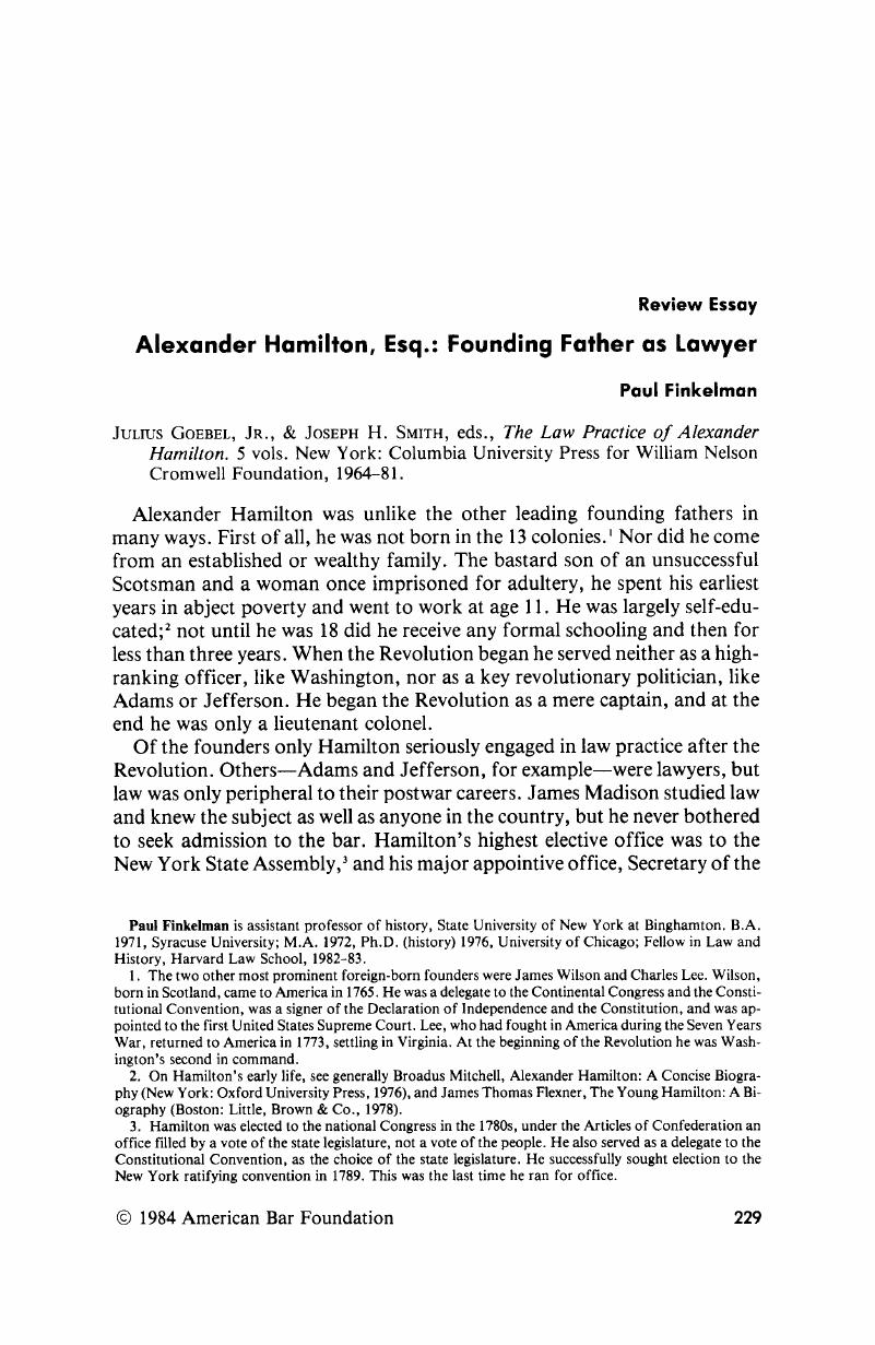 essays written by alexander hamilton