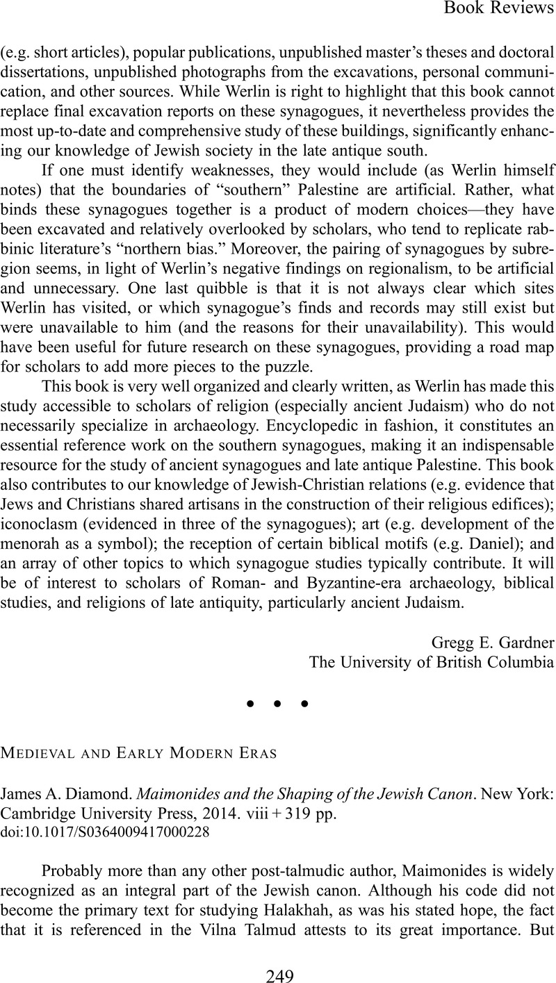 Maimonides and the Shaping of the Jewish Canon
