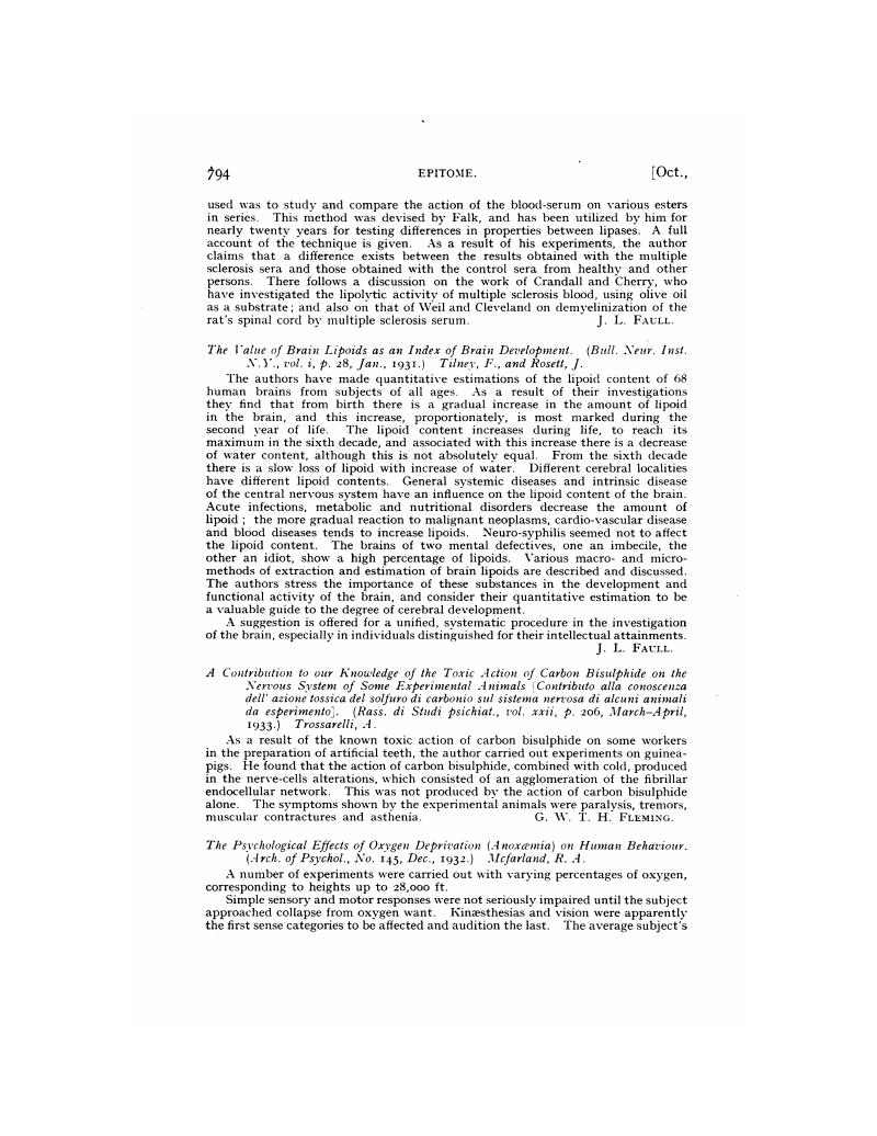 The Value of Brain Lipoids as an Index of Brain Development. (Bull ...