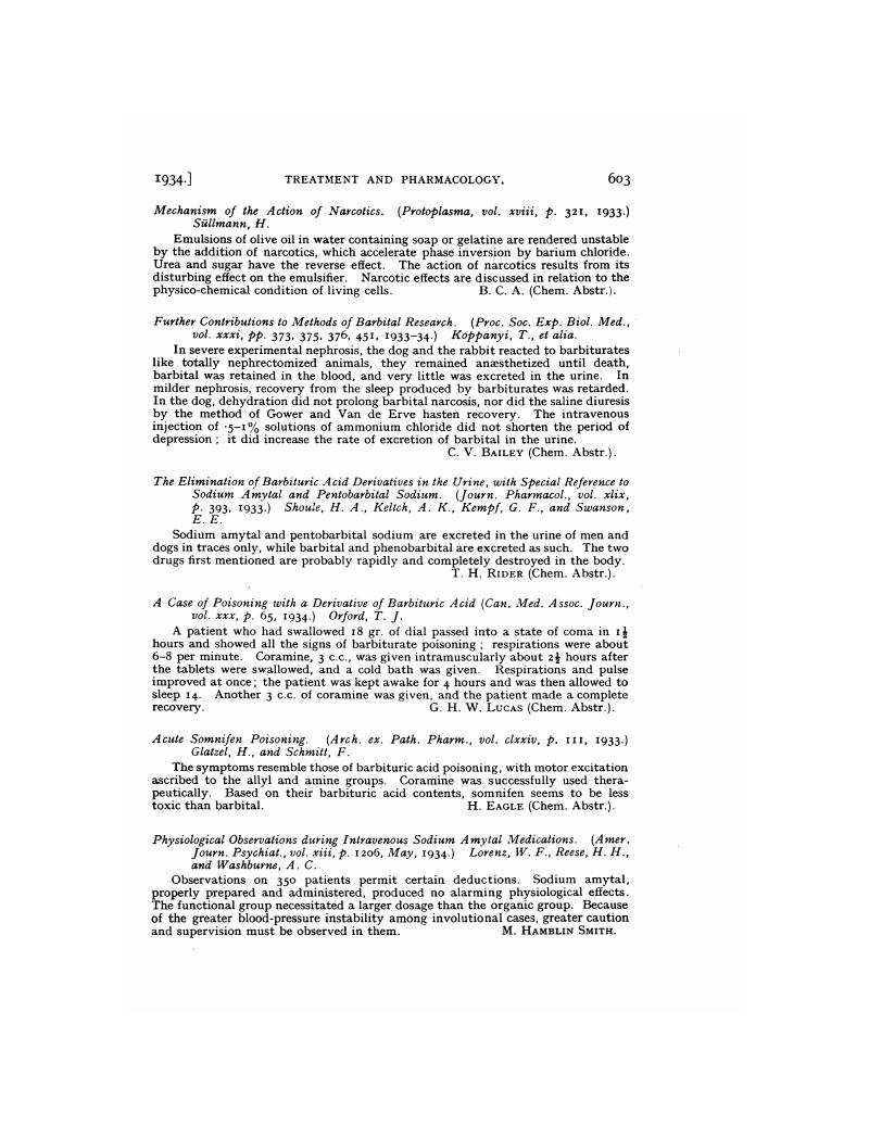 Mechanism of the Action of Narcotics. (Protoplasma, vol. xviii, p. 321 ...