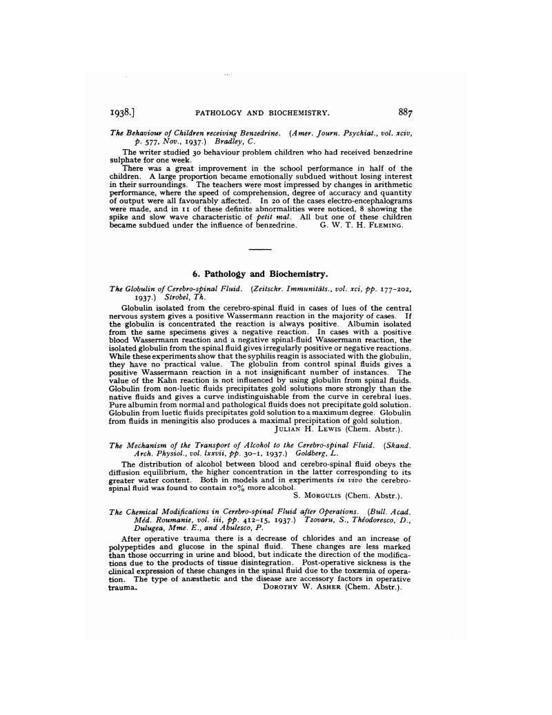 The Mechanism Of The Transport Of Alcohol To The Cerebro-spinal Fluid 