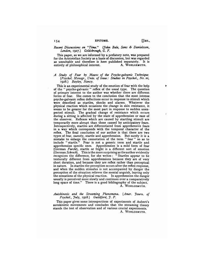 A Study of Fear by Means of the Psycho-galvanic Technique. (Psychol ...