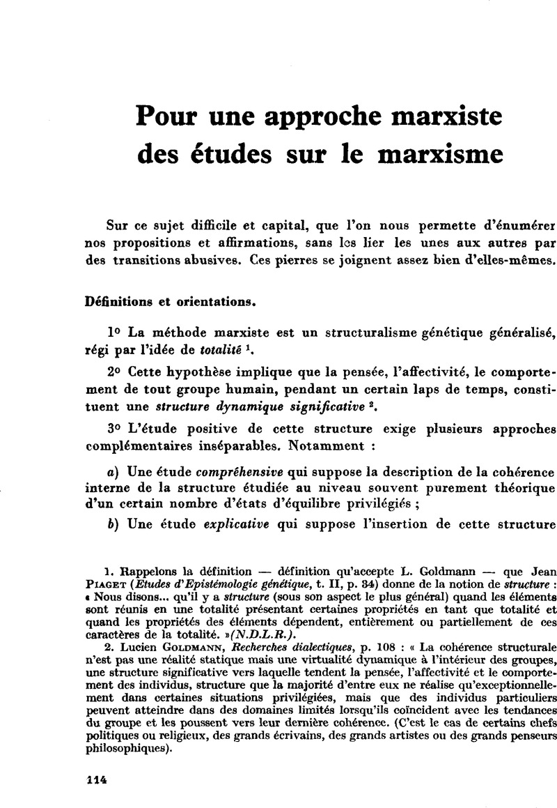 Pour une approche marxiste des tudes sur le marxisme Annales