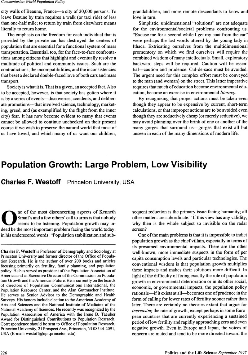 research articles about population