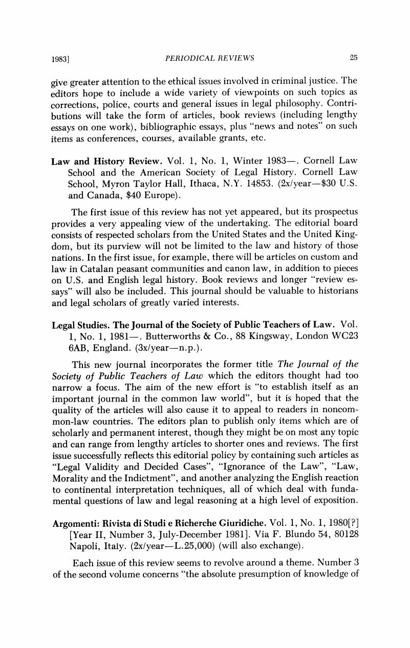 Journal Of Legal History