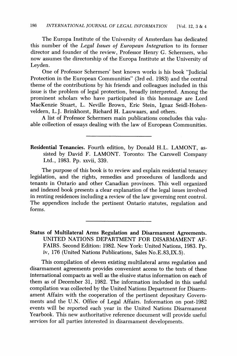 Status of Multilateral Arms Regulation and Disarmament Agreements ...