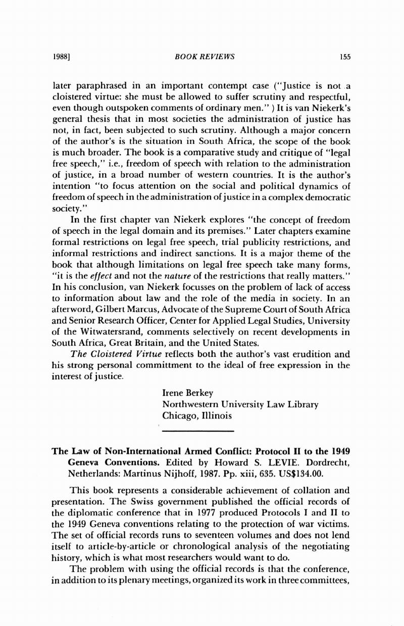 The Law of Non-International Armed Conflict: Protocol II to the 1949 ...