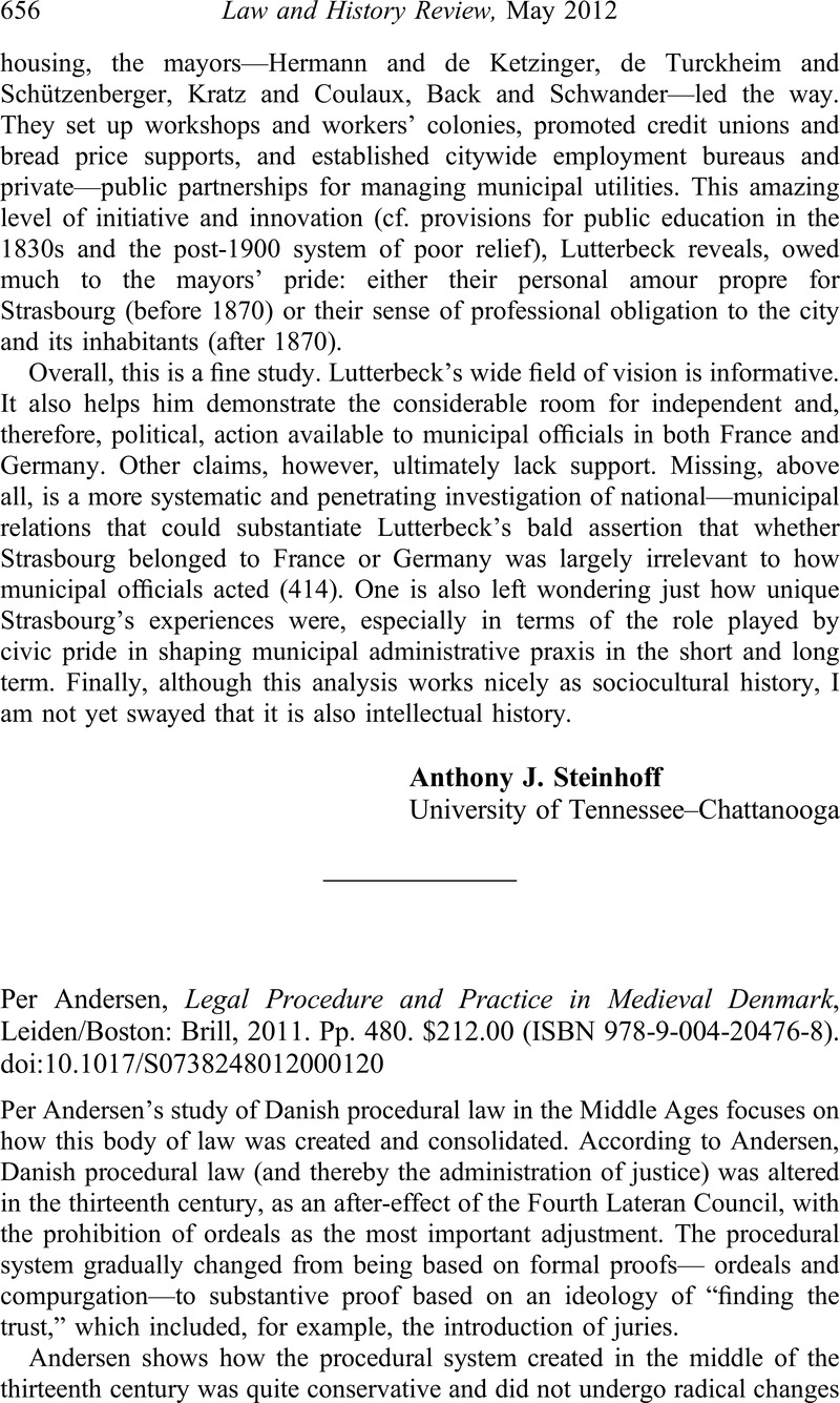 Legal Procedure and Practice in Medieval Denmark (Medieval Law and Its Practice)