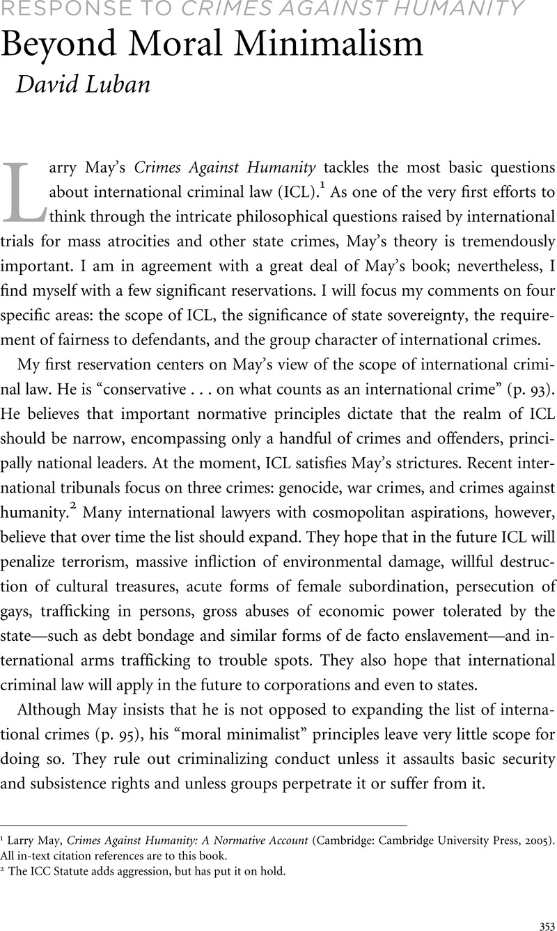 View of Beyond Moral Minimalism | Ethics & International Affairs | Cambridge Core