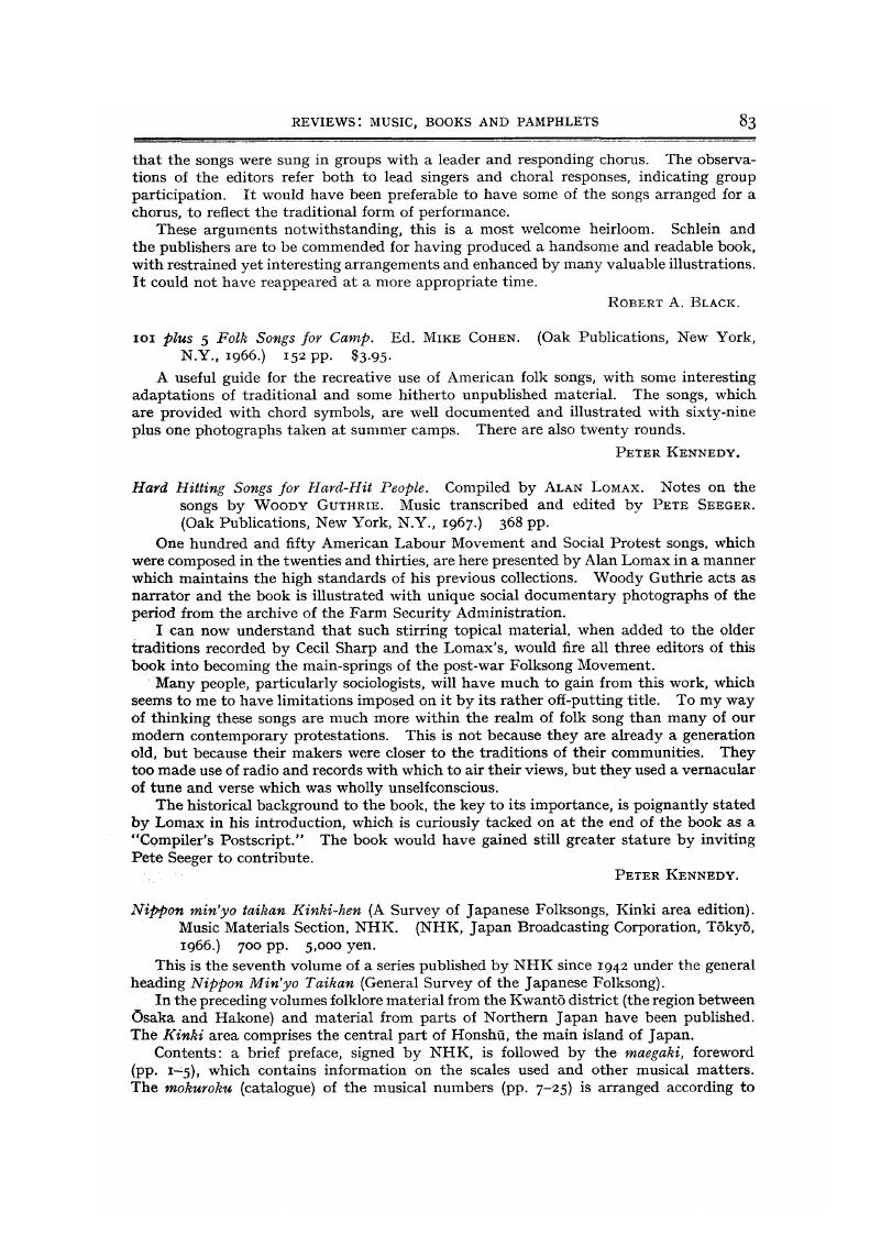 Hard Hitting Songs for HardHit People. Compiled by Alan Lomax. Notes