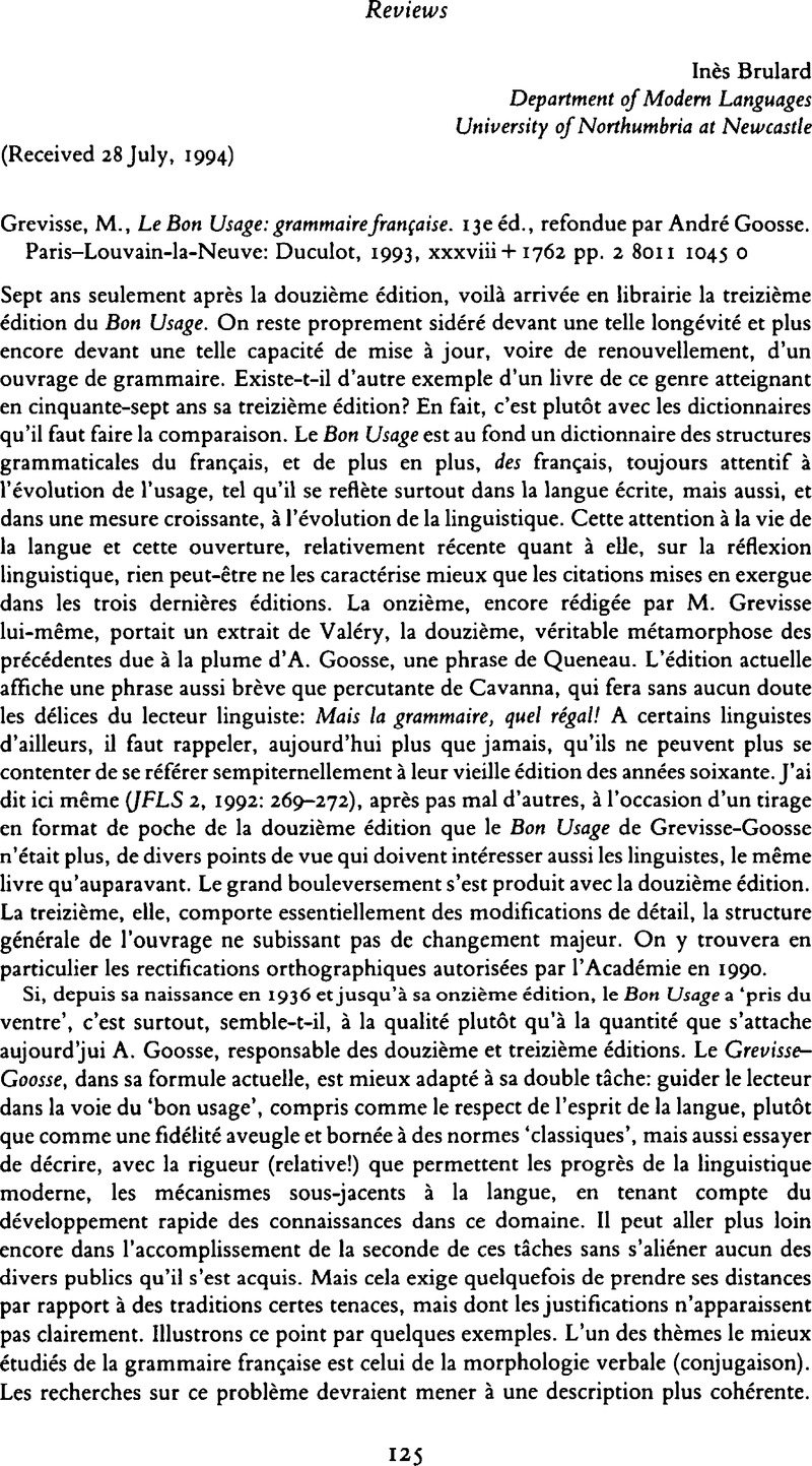 M. Grevisse, Le Bon Usage: grammaire française. 13e éd., refondue